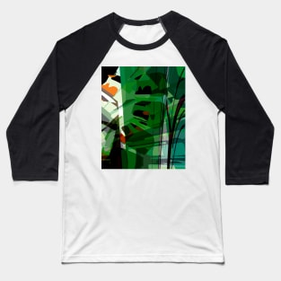 Greeny leafy graphic design Baseball T-Shirt